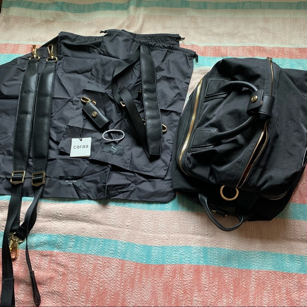 Caraa studio bag-small. Rare pink interior + gold hardware, carried only once.